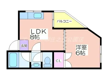 マンションマウンテン北島(1LDK/2階)の間取り写真
