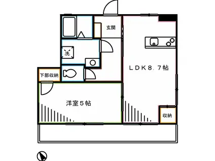 クレール(1LDK/1階)の間取り写真