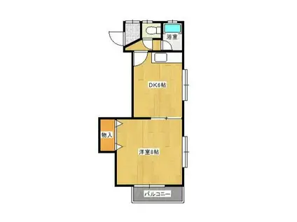 メゾン鳳(1DK/2階)の間取り写真