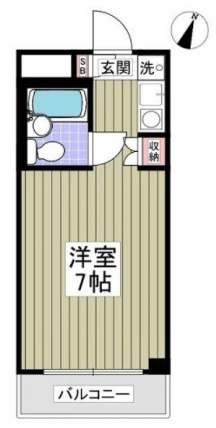 パル京南NO.17(ワンルーム/1階)の間取り写真