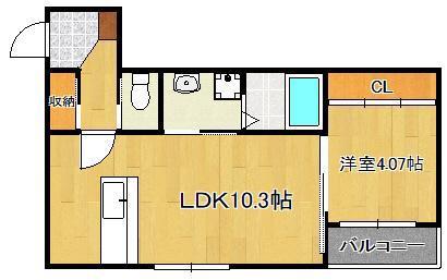 GRAND COURT 01(1LDK/1階)の間取り写真
