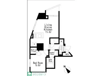 レジディア大森III(1LDK/2階)の間取り写真