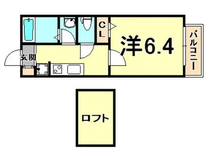 アルテールメゾン(1K/2階)の間取り写真