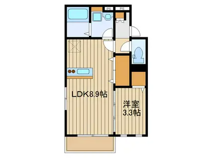 T-COSTA(1LDK/1階)の間取り写真