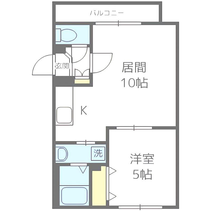 フォンテーヌ東札幌(1LDK/3階)の間取り写真