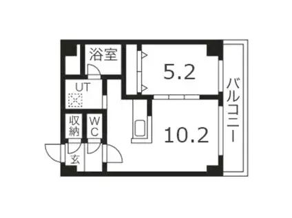 ブランカシータ(1LDK/6階)の間取り写真