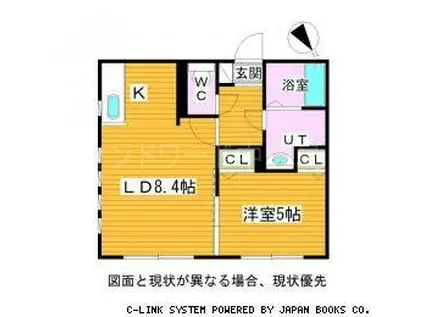 プリート(1LDK/1階)の間取り写真