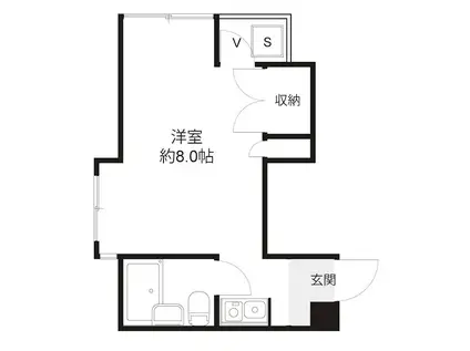 コーポHEIWA(ワンルーム/2階)の間取り写真