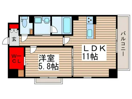 SOLEIL武蔵浦和(1LDK/3階)の間取り写真