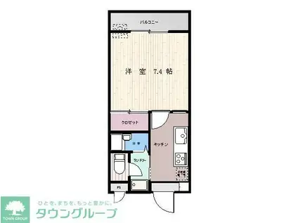 パークプラザ1(1K/1階)の間取り写真