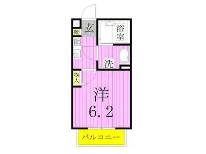 ECLAS北千住(1K/1階)の間取り写真