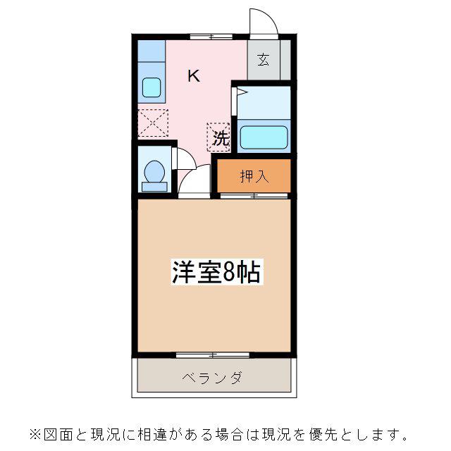 コーポ小林(1K/1階)の間取り写真