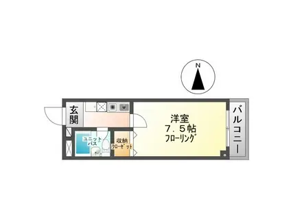 シンプレックス神畑(1K/4階)の間取り写真