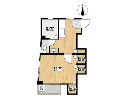 ファミエール鶴(1K/3階)の間取り写真