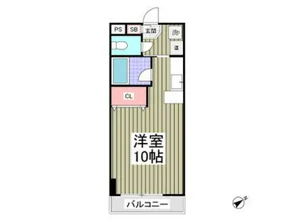 ベル・メゾン(ワンルーム/4階)の間取り写真