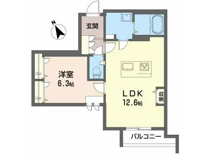 ロイヤルコートハウス(1LDK/2階)の間取り写真