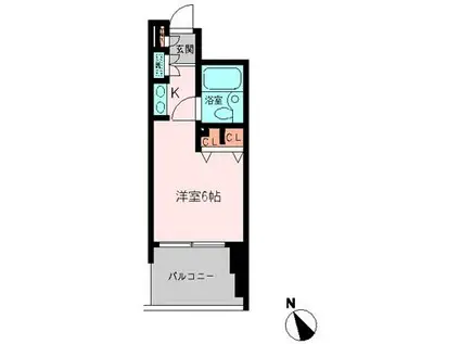 恵比寿アーバンハウス(ワンルーム/2階)の間取り写真