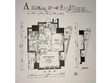 コノエ秋葉原岩本町(1LDK/2階)の間取り写真