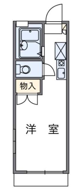レオパレス天城(ワンルーム/1階)の間取り写真