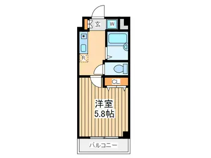 ベルウッド川崎大師(1K/3階)の間取り写真