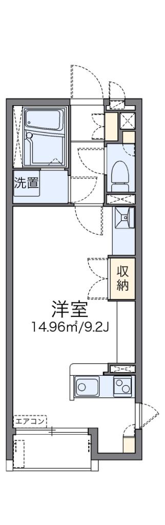 レオネクストウッド(ワンルーム/1階)の間取り写真