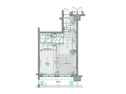 グランドガーラ代田橋(1LDK/7階)の間取り写真