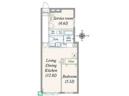 GRAN PASEO大井町(2LDK/3階)の間取り写真