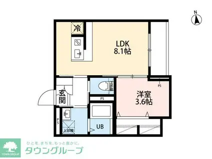 ROBOT HOME 八広II(1LDK/3階)の間取り写真