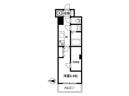 CASA 南千住(1K/2階)の間取り写真
