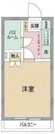 カテリーナ経堂(1K/2階)の間取り写真