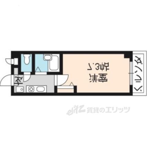 フォレスト西院(1K/2階)の間取り写真