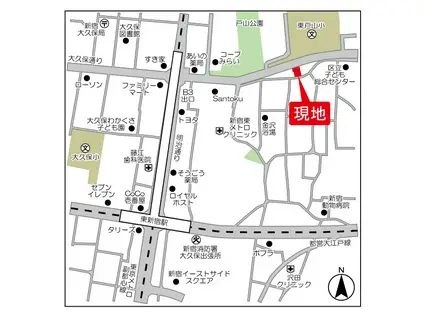 ディームス東新宿(1K/8階)の間取り写真