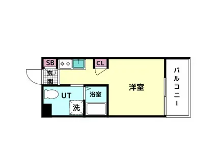 オリーブミネット郡山九条(1K/2階)の間取り写真