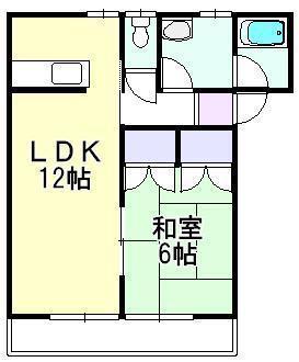 ライフステーションD(1LDK/1階)の間取り写真