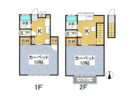 はじめパレス(1K/2階)の間取り写真