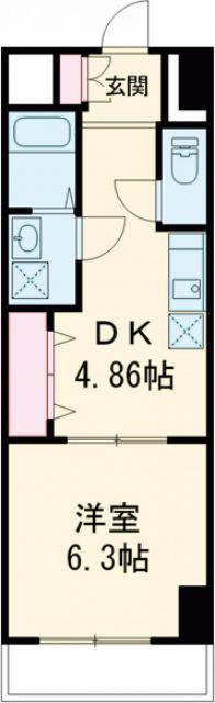 IMASA MORUGEN壱番館(1DK/2階)の間取り写真