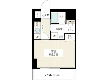 レグラス横浜メディオ(1K/9階)の間取り写真