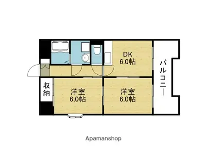 PALMIZIO鶴橋(2DK/4階)の間取り写真