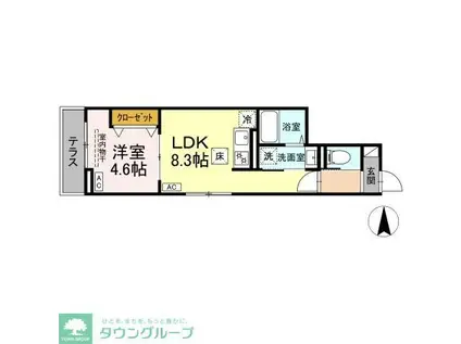 セレスティア谷在家II(2LDK/3階)の間取り写真