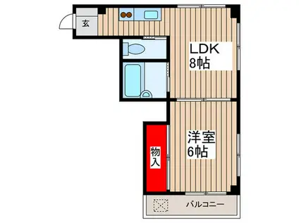 NODAビル(1LDK/3階)の間取り写真