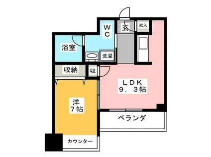 レジディアタワー上池袋タワー棟(1LDK/9階)の間取り写真