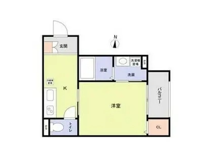 MIRAGE 武庫川(1K/3階)の間取り写真