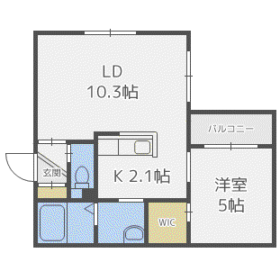CITYPREMIERE発寒(1LDK/1階)の間取り写真