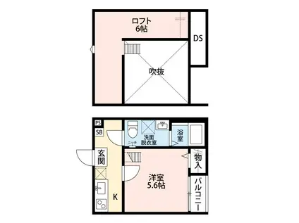 メイプル見沼(1K/1階)の間取り写真