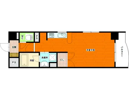 エールアヴェニュ(ワンルーム/2階)の間取り写真