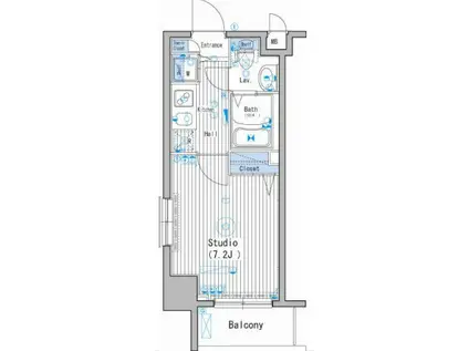 ガーラ・グランディ大森西(1K/8階)の間取り写真