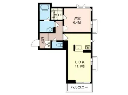 ウインドヒル(1LDK/3階)の間取り写真