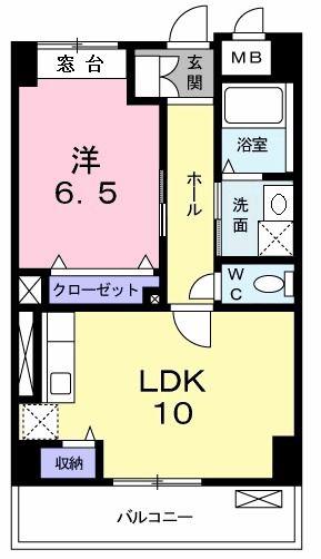 セレッソ・フィールドIII(1LDK/4階)の間取り写真