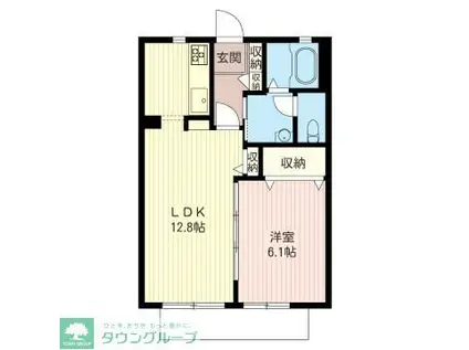 シャーメゾン(1LDK/1階)の間取り写真