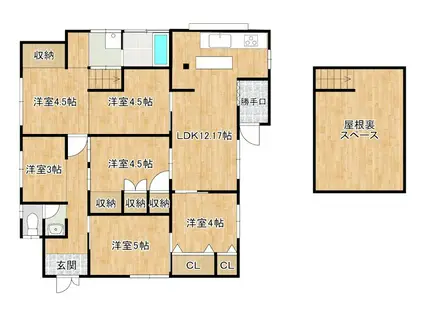 ソラーナ江戸屋敷(6LDK/1階)の間取り写真